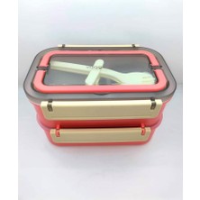 Vagonlıfe Lunch Box Çelik 1600ML Pembe BL2221-2