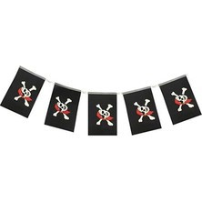 Korsan Partisi Korsan Logo Baskılı Flama Süs Afiş Süsleme 8 Li