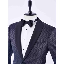 Dufy Siyah Erkek Slim Fit Çıkma Şal Yaka Smokin Takım