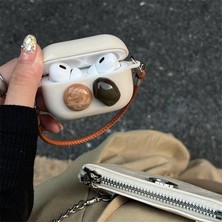 MobaxAksesuar Apple Airpods Pro 1. / 2. Nesil ile uyumlu Kılıf Kalp Leopar Taş Kiraz Desenli Fiyok Tutmalı Kılıflar