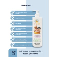 Le Natura Organik & Vegan Sertifikalı, Glutensiz Bebek  Saç ve Vücut Şampuanı - 400 ml