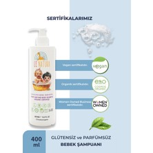 Le Natura Organik & Vegan Sertifikalı, Glutensiz Bebek  Saç ve Vücut Şampuanı - 400 ml