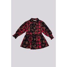 GB Baby Bg Store Kız Bebek Desenli Elbise Normal Yaka Stili ile Şık ve Rahat Tasarım