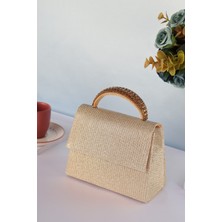 Weembag Çizgili Çupra Taş Saplı Napoli Kadın Çanta