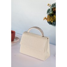 Weembag Çizgili Çupra Taş Saplı Napoli Kadın Çanta