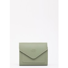 Mint Yeşil SHK67 Suni Deri Bozuk ve Kağıt Para Bölmeli Çıtçıtlı Kartlıklı Zarf Model Cepli Cüzdan