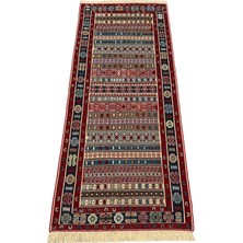 El Dokuma Sıfır Iran Sumak Kilimi 84X200 Yün Yolluk
