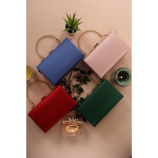 Weembag 107 Saten Canel Abiye Çanta | Modern Çizgili Tasarım