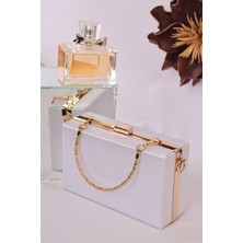 Weembag 107 Saten Canel Abiye Çanta | Modern Çizgili Tasarım