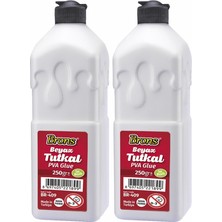 Beyaz Tutkal 250 gr 2 Adet Brons Beyaz Mobilya Yapıştırıcısı Tutkalı 250 gr Ahşap Tutkalı Su Bazlı Çok Amaçlı Beyaz