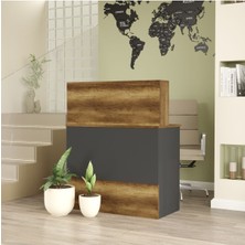 Bega H 90CM Ofis Karşılama Bankosu Barok-Antrasit BEG20-BA