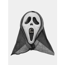 Kapşonlu Çığlık Maskesi Scream Maskesi - Hayalet Maskesi 33X21 cm