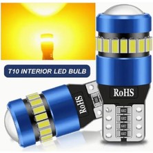 ( 2 x Adet ) 1 Takım Professıonal T10 LED Dipsiz Ampul 18+1 Amber 750LM 3030 Smd Lens Rohs LED