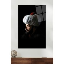 Fatih Sultan Mehmet Portesi Cam Tablo, Ev ve Ofis Dekoru, Hediyelik Duvar Dekorasyonu, Kırılmaz Cam