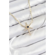 Çarşı Point Pirinç Zirkon Taşlı Kutup Yıldızı Model Ezme Zincir Gold Renk Kadın Kolye