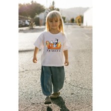 Unisex Pamuklu Bisiklet Yaka Bluey Baskılı T-Shirt