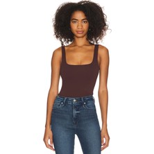 Kadın Çift Kat  Ince Askılı Jarse Bodysuit