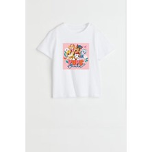 Kız Çocuk Paw Patrol Baskılı Pamuklu T-Shirt