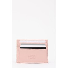 SHAKA Pudra SHK68 Unisex Suni Deri Süper Ince Model Kağıt Para Bölmeli Kredi Kartı ve Kartvizitlik Kartlık Cüzdan