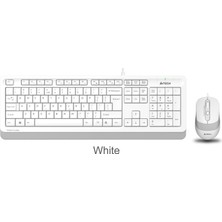 A4 Tech F1010 Q Usb Beyaz Fn-Mm Klv+Optik Mouse Set