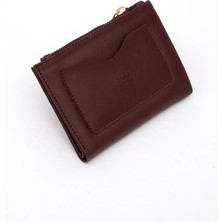 SHAKA Bordo SHK70 Suni Deri Ön Cepli Bozuk ve Kağıt Para Bölmeli Kartlıklı Çıtçıt Kapatmalı Cüzdan