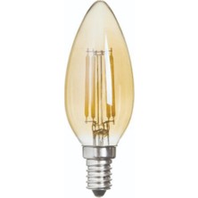 LED Flamanlı Buji Ampul 4W E14 Günışığı KES601