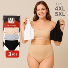 Kadın Büyük Beden (Mı Emay 6141 4xl ve 6152 5xl) 3'lü Yüksek Bel Bato Külot