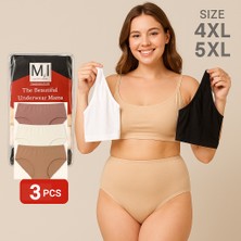 Kadın Büyük Beden (Mı Emay 6141 4xl ve 6152 5xl) 3'lü Yüksek Bel Bato Külot