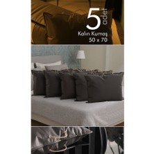 Vedsey 5'li Set 70X50 cm Yastık & Kıyafet Organizer Hurç Antrasit Gri