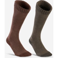Solognac Pamuklu Uzun Çorap - Avcılık ve Doğa Gözlemi - 2 Çift - Act 100