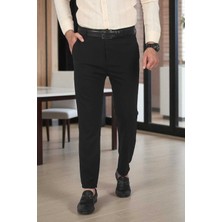 Deepsea Italyan Kesim Tüylenmez Likralı Spor Pantolon Esnek Kumaş Bilek Boy Boru Paça Klasik Pantolon 2502005