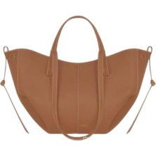 Xiaobang Fransız Polene Kadın Çantası Inek Derisi Büyük Kapasiteli Tote Çanta Pileli Polene Niş Elde Taşınan Omuz Koltuk Altı Çantası (Yurt Dışından)