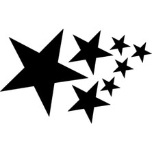 Yıldızlar Figürlü Sticker – Parlak ve Neşeli Vinil Etiket