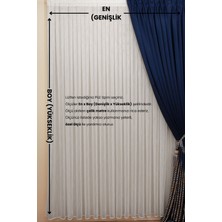 1-2,5 Normal Pile Ece Model Tül Perde, Kırık Beyaz Ütü Istemeyen Tül Perde