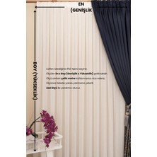 1-2,5 Normal Pile Foldet Model Tül Perde, Kırık Beyaz Ütü Istemeyen Tül Perde