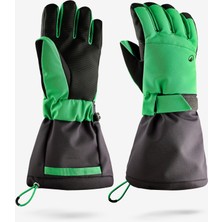 Wedze Çocuk Kayak Eldiveni - 6/14 Yaş - Gri/yeşil - SKI500 Long