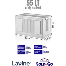 Fold&go Tekli Portatif Organizer Kapaklı Kasa ”beyaz” Çok Amaçlı Katlanır Istiflenebilir