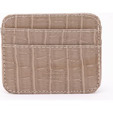 SHAKA Vizon SHK181 Kroko Suni Deri, 4 Kartlık ve Para Bölmeli, Unisex Kartlık