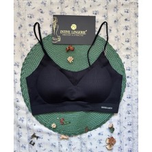 Valentina Fitilli Ince Askılı Hafif Destekli Kopçasız Dikişsiz Lazer Kesim Bralet/sütyen/büstiyer