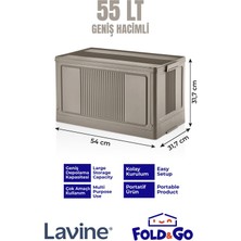 Fold&go Tekli Portatif Organizer Kapaklı Kasa ”toprak” Çok Amaçlı Katlanır Istiflenebilir