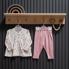 Tiffany Baby Kız Bebek Cute Cats 2'li Alt Üst Takım Ekru 34012