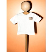 Erkek Bebek Chill Out Yazılı Pamuklu T-Shirt