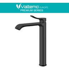 Valtemo Europe Mat Siyah Uzun Çanak Lavabo Bataryası Valero Vm-1212