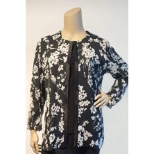 Büyük Beden 3985 Siyah Ceket+Bluz Takım