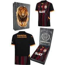 Galatasaray Orijinal 2024/25 Alternatif Siyah Forma Aslan Baskılı Hediyelik Ahşap Kutulu