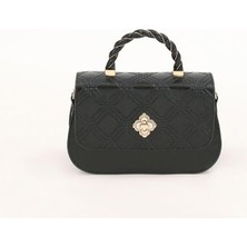 Levidor Lêvi D'or Siyah Rugan Kabartma Desenli Kadın El Çantası