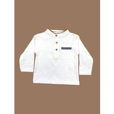 Erkek Bebek Hakim Yaka Cep Detaylı Pamuklu Bluz