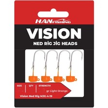 Han Fish Vision Ned Rig Light Orange Jig Head