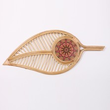 Mylamp Leaf Doğal Rattan 95 x 45 cm Desenli Duvar Dekoru