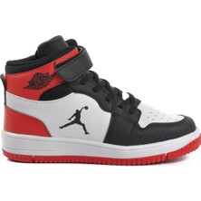 Cool Siyah Kırmızı Erkek Çocuk Hi Sneaker